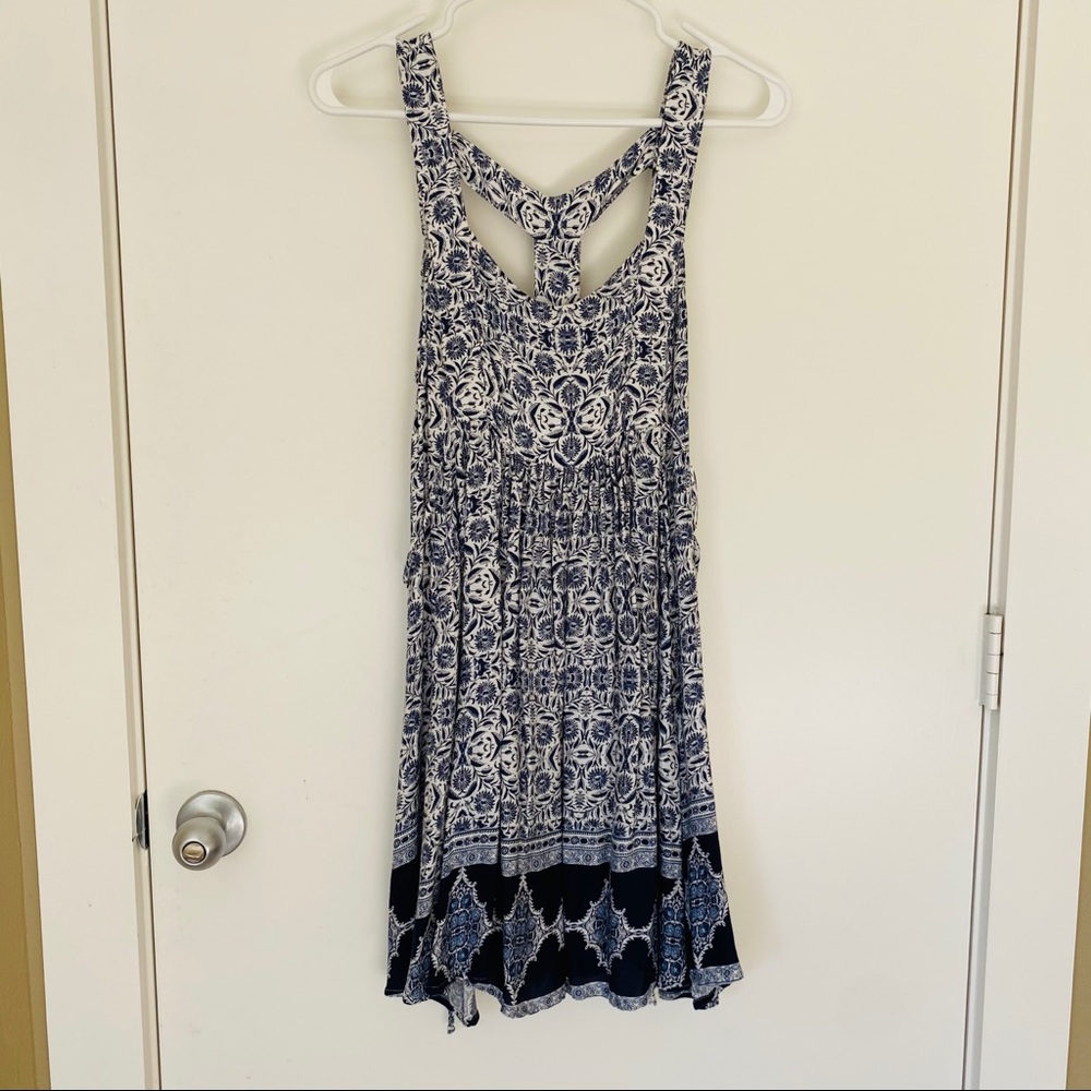Floral sundress with an open back